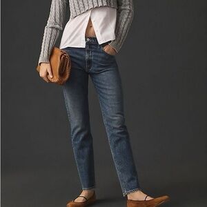 NWT AGOLDE Willow Mid Rise Slim Crop!